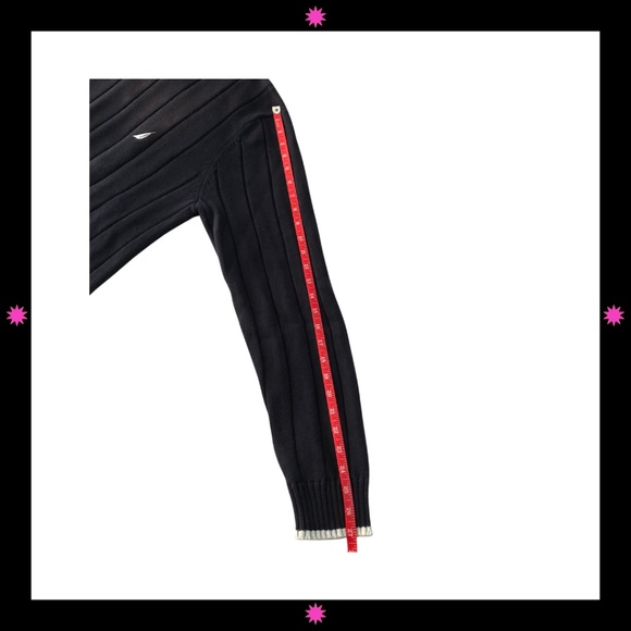 MEN’S NAVY BLUE SWEATER WITH WHITE TRIM ON CUFFS, NECK & BOTTOM BY NAUTICA XL - Picture 7 of 7